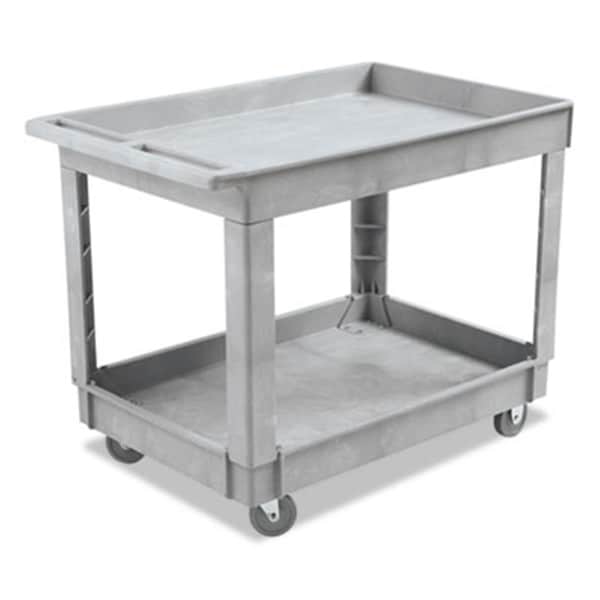 Pinpoint Plastic Two-Shelf Utility Cart - Gray PI3205465 - main